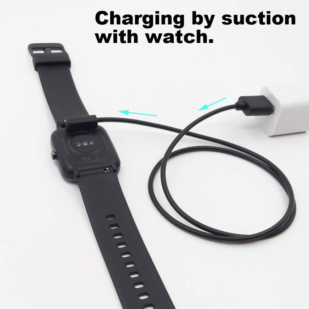 Smaate Smart Watch Cables Compatible With Cillso T80 1.95    Smartwatch, 2-Pack