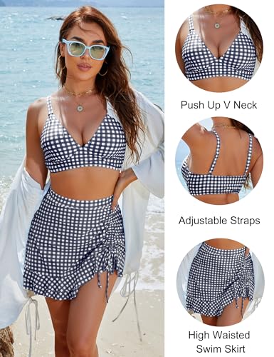 Blooming Jelly Women's High Waisted Bikini Sets Tummy Control Bathing Suit Two Piece Swim Suit 2026 Retro Swimsuit