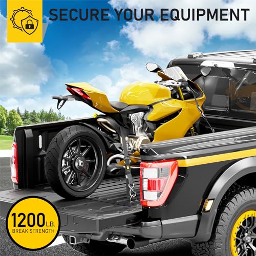 AUGO Retractable Ratchet Straps | 4 Heavy Duty Ratchet Straps Self Retractable Tie Down Straps with Soft Loops & Storage B...