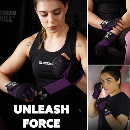 WYOX Gel Boxing Hand Wraps Inner Gloves for Men & Women, 80cm Quick Wrist Straps, Padded Knuckle Protection for Muay Thai ...