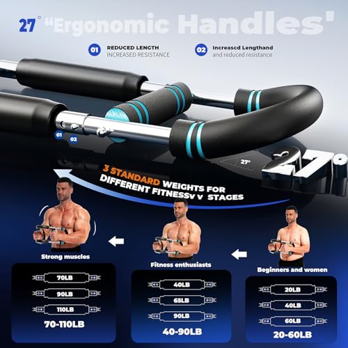 Twister Arm Trainer, Adjustable Chest Workout Equipment for Men & Women, Home Gym Strength Trainer, Muscle Builder & Stren...