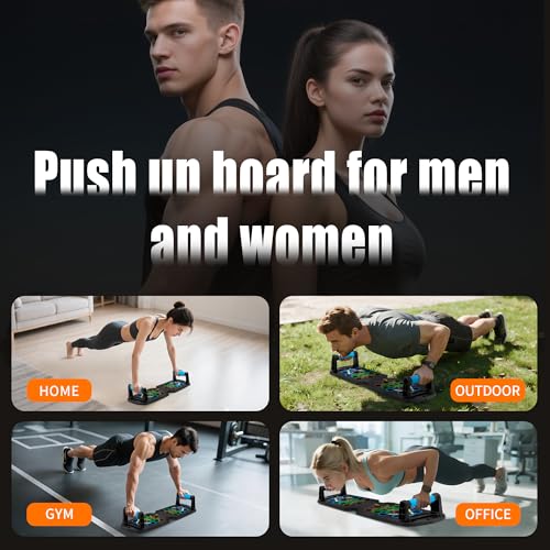 Tongdayi Push Up Board,Portable Dismountable 17 in 1 Push Up Bar at Home Gym,Professional Muscle Training Equipment is Ava...