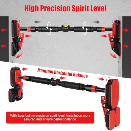 POSKOU Door Pull Up Bar Doorway Chin Up Bar for Home 76-100 cm (29.92in-39.37in) No Screws Home Workout Equipment