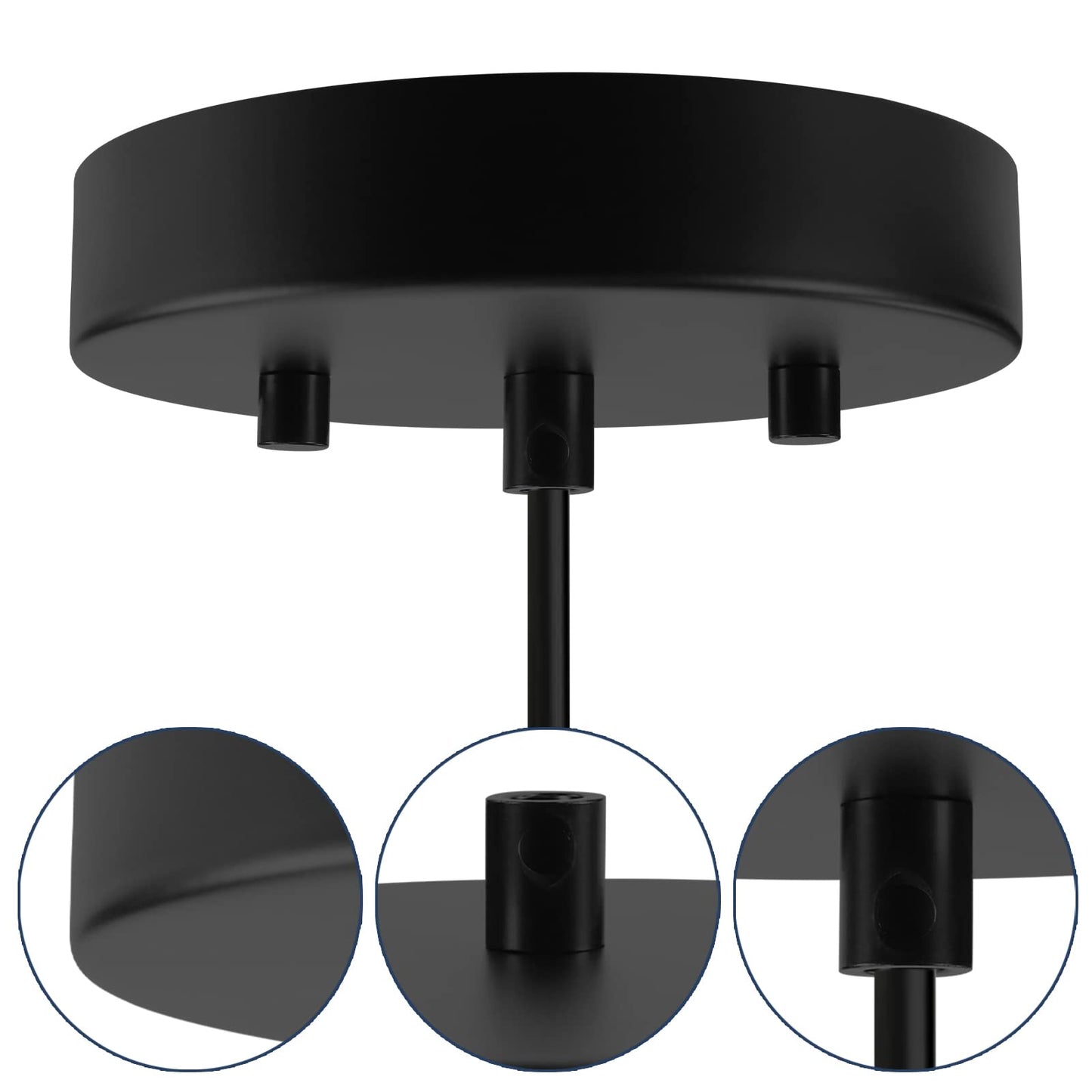 Sangle Sopffy Pendant Light Canopy Kit  4.7 Inches Ceiling Lighting Canopy Kit With All Mounting Hardware Modern Chandelier Ceiling Plate Cover For Pendant Lighting Fixtures  Black (Black)