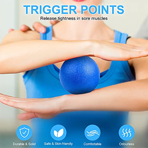 URAQT Spiky Massage Ball Set, 2 Pack Physical Therapy Massage Balls, Hard Lacrosse Ball & Spiky Massage Ball for Myofascia...