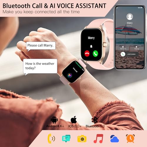 Smart Watch for Women Men with Text and Call, 2025 New AI Smartwatches with Heart Rate/SpO2/Sleep/Stress Monitor, 100+ Spo...