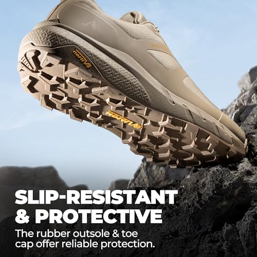 NORTIV 8 Men's Waterproof Hiking Shoes Lightweight Trekking Walking Fashion Sneakers with Arch Support for Camping Tennis ...