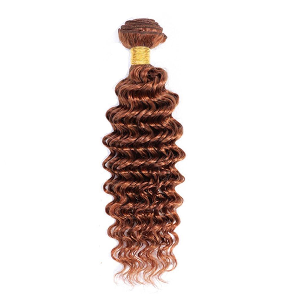 Peenoll 20 22 24 Inch Deep Wave Human Hair Bundles Chocolate Brown Color 30 Weave Bundles Human Hair 12A Unprocessed Brazilian V