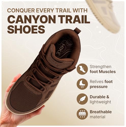 Hike Canyon Trail – All-Terrain, Shock-Resistant Hiking Barefoot Shoes | Hiking Boots for Pain-Free Trails | Natural Movem...