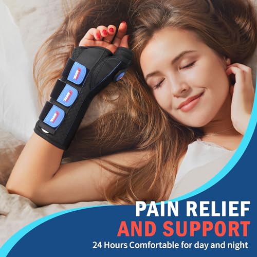 FEATOL 2 Pack Wrist Brace with Thumb Spica Splint for De Quervain's Tenosynovitis, Carpal Tunnel, Tendonitis, Arthritis-Th...