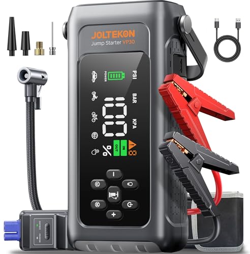 JOLTEKON Car Battery Jump Starter with Air Compressor 4500A 150PSI, Car Jumper Starter Portable (9L Gas/8L Diesel), Jump B...