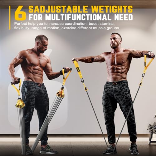 KUZARO Heavy Resistance Bands for Working Out, 300lbs/360lbs Heavy Exercise Bands with Handles, Resistance Bands for Men, ...