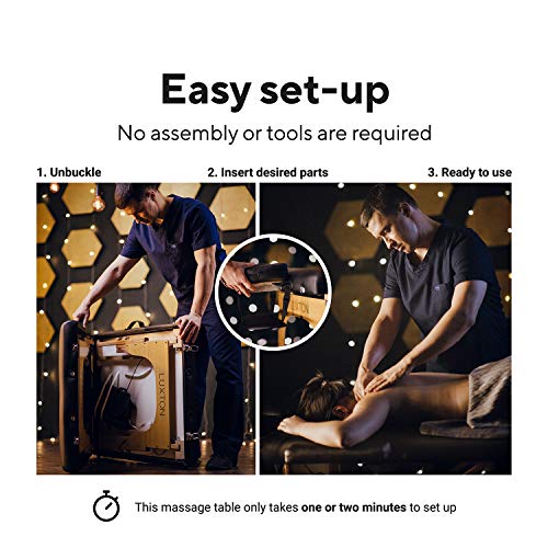Luxton Home Memory Foam Massage Table Premium Portable Foldable Massage Bed Height Adjustable 72 Inches Long 27 Inches Wid...