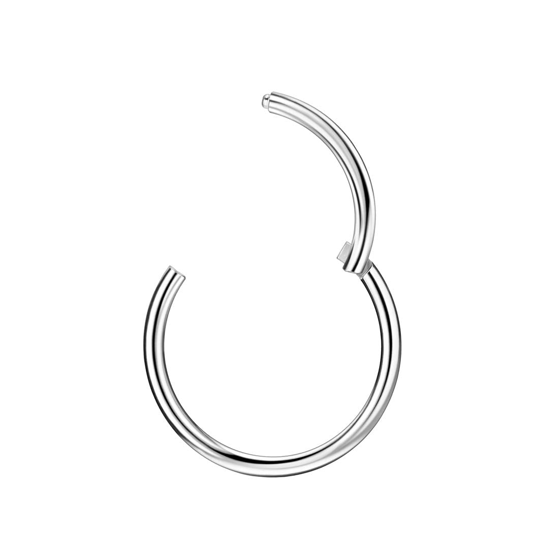 JOFUKIN 18 Gauge 8mm Hoop Nose Rings for Women Men Silver Nose Ring Hoop Surgical Steel Nose Hoop Hypoallergenic Body Piercing R