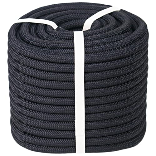 CRAYZA Double Braided Polyester Rope (1/2 in x 100 ft) Strong Arborist Rigging Rope 48 Strands for Tree Work Climbing Pull...
