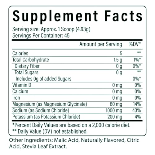 Hydrate Pro Clinical-Grade Electrolyte Powder | 45 Servings | 1000mg Sodium Formula | POTS & Dysautonomia Support | Sugar-...
