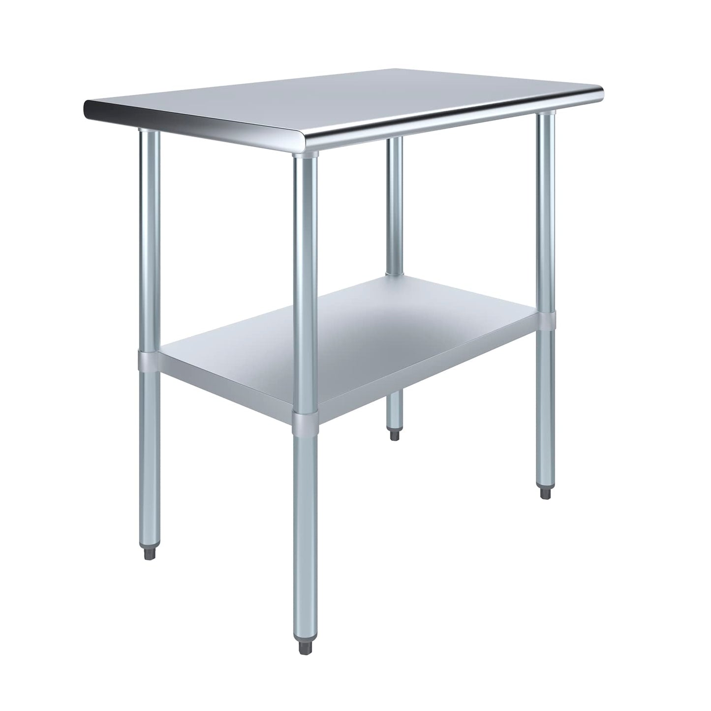 AmGood 24 in. x 36 in. Stainless Steel Work Table | Metal Kitchen Food Prep Table | NSF