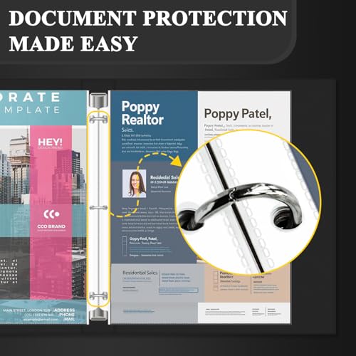 Clear Sheet Protectors for 3 Ring Binder, Plastic Sleeves for Paper 8.5x11, Heavy Duty Page Protectors for 3 Ring Binder, ...