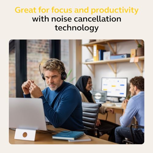 Jabra Evolve2 50 Wired Stereo Headset - with AirComfort Technology, Noise-Cancelling Mics & Active Noise Cancellation - Wo...