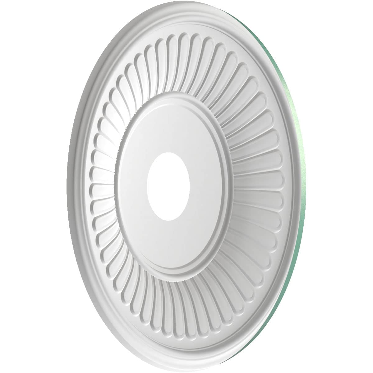 Ekena Millwork Cmp19Befsm Berkshire Thermoformed Pvc Ceiling Medallion (Fits Canopies Up To 8 3/8), 19Od X 3 1/2Id X 1P, Univers
