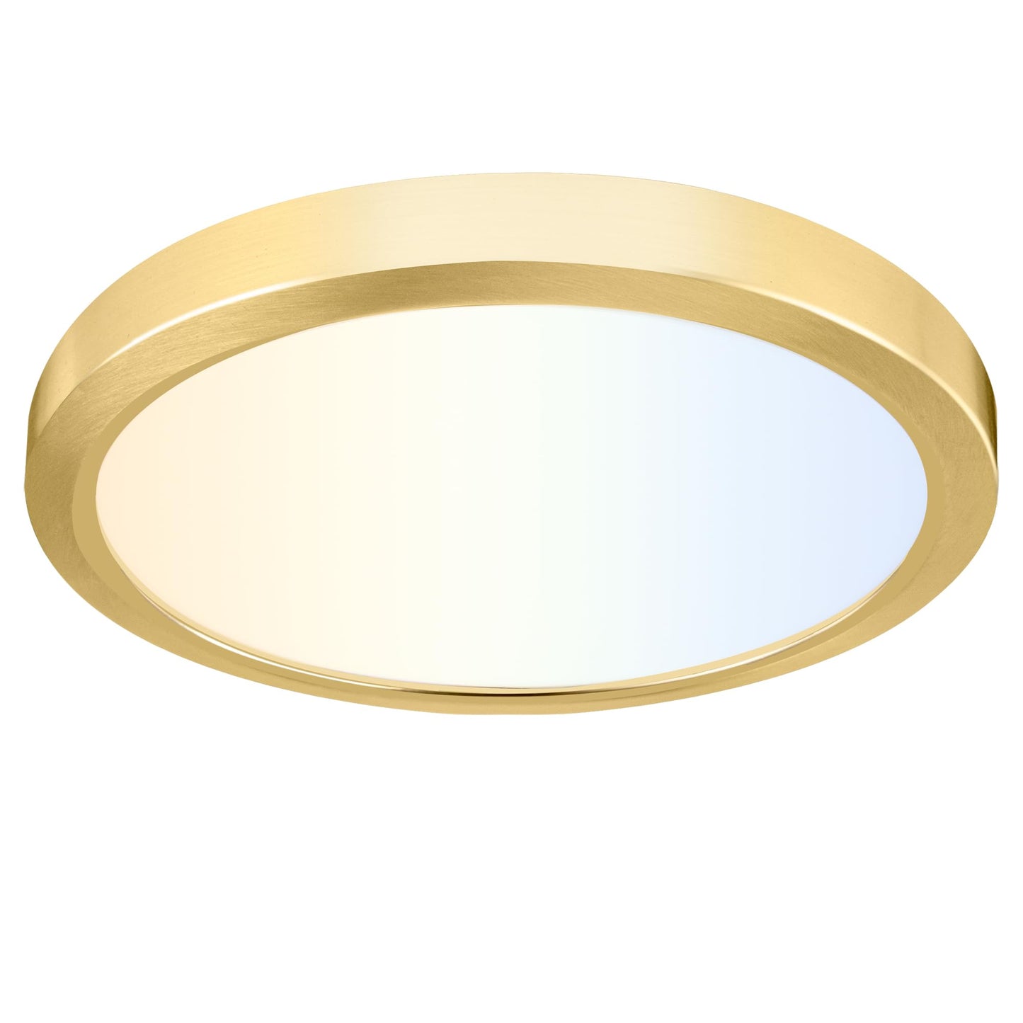 hykolity LED Round Flat Panel Light 9 Inch 18W 1800LM Selectable CCT 3000K/4000K/5000K Gold Model DYXDD230