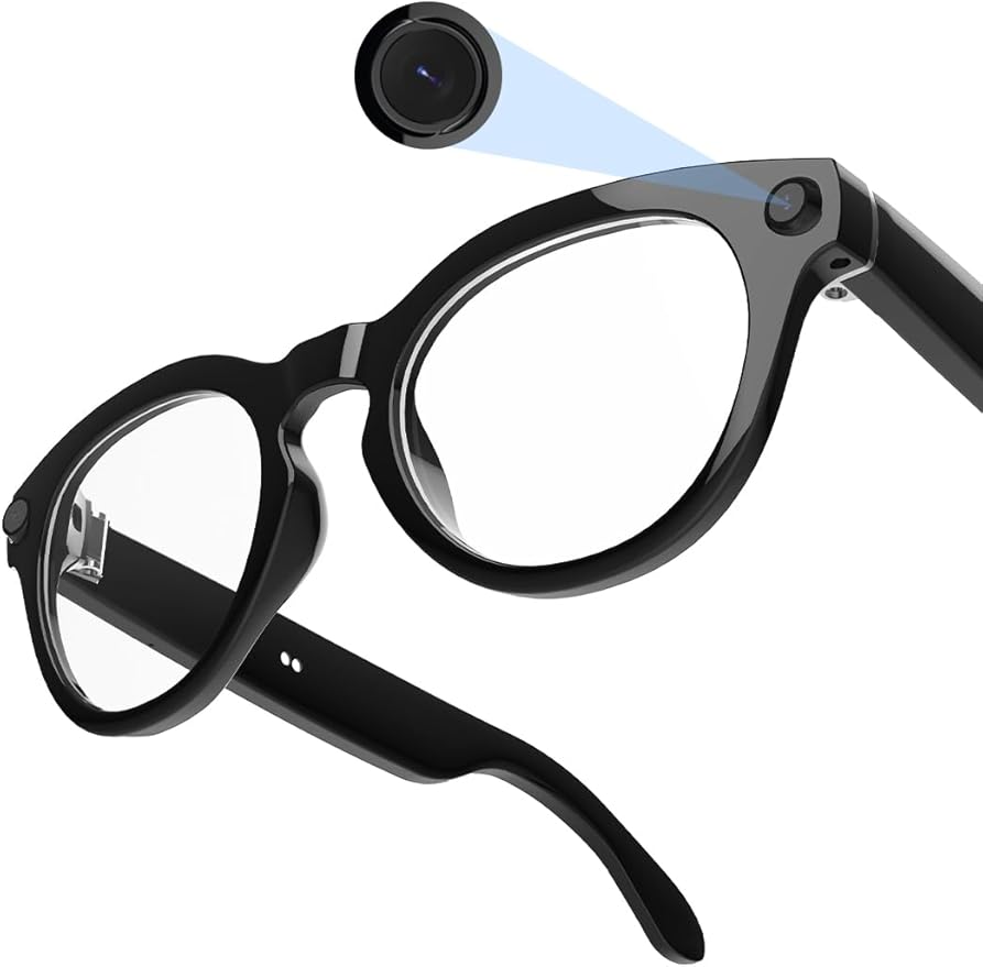 Smart AI Glasses with 80MP HD Camera, 1080P Video, Bluetooth/Wi-Fi, Voice Control & AI Recognition – Lightweight Hands-Fre...