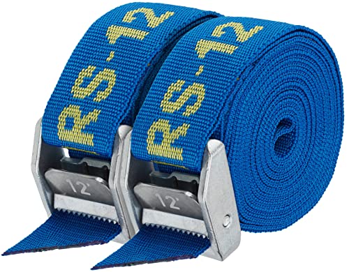 NRS 1.5" Heavy Duty Tie Down Strap – 2 Pack | Cargo Roof Rack Strap for Vehicle, Trailer, Kayak, Moving | 500 lbs. Working...