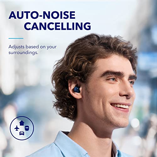 soundcore by Anker Space A40 Auto-Adjustable Active Noise Cancelling Wireless Earbuds, Reduce Noise by Up to 98%, 50H Play...