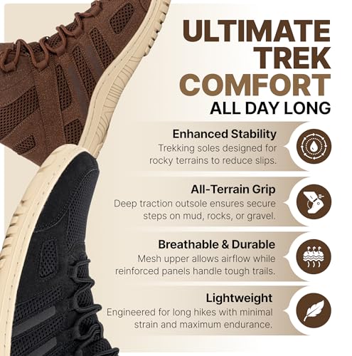 Hike Canyon Trail – All-Terrain, Shock-Resistant Hiking Barefoot Shoes | Hiking Boots for Pain-Free Trails | Natural Movem...