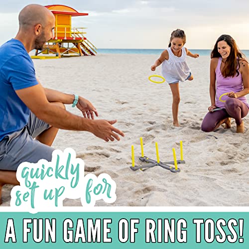 Franklin Sports Fun 5 Combo Outdoor Game Set - Backyard, Beach + Camping Games for Kids - Badminton, Volleyball, Flip Tos...