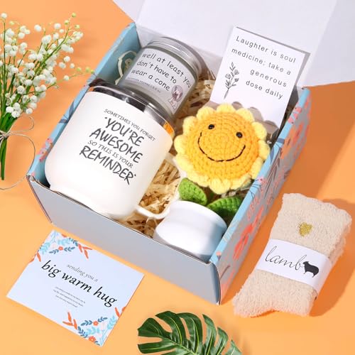 Get Well Gifts for Women-7 Pcs After Surgery Recovery Gifts for Teen Girl Man Mom Teenage, Funny Cheer Up Basket for Femal...