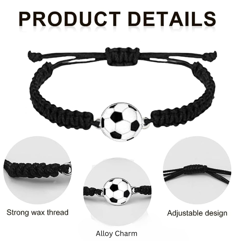 Soccer Bracelet, Soccer Jewelry, Adjustable Unisex Paracord Bracelets - Soccer Gift For Players and Teams(Hot Pink)