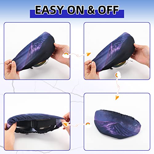 TOODOO 2 Pieces Ski Goggle Cover Microfiber Protective Ski Snowboard Protectors for Snow goggles and Helmet Cover