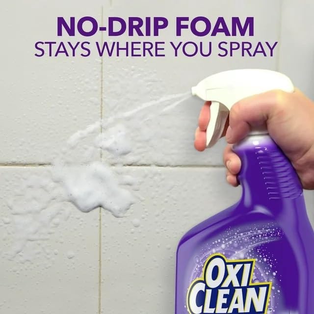 OxiClean plus Bleach, No Drip Foam, Mold & Mildew Bathroom Stain Remover 30 fl oz. 2 Pack