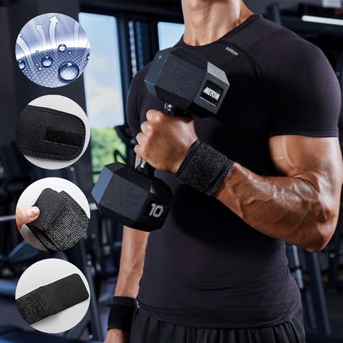 YUNYILAN 2 Pack Wrist Brace Adjustable Wrist Support Wrist Straps for Fitness Weightlifting, Tendonitis, Carpal Tunnel Art...