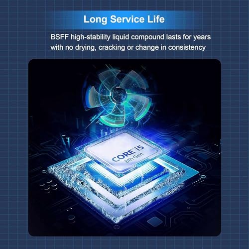 BSFF Thermal Paste, 1.8g with Toolkit CPU Paste Thermal Compound Paste Heatsink for IC/Processor/CPU/All Coolers, Carbon B...