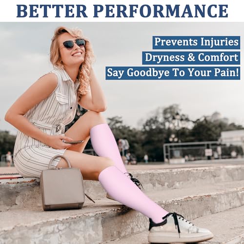 FEYHAY Copper Compression Socks (3 Pairs) 15-20 mmHg Circulation is Best Athletic & Daily for Men & Women, Running, Climbing