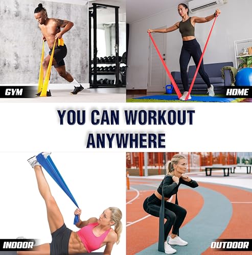 MAVIKS Exercise Resistance Bands for Working Out Set of 5 for Women and Men, Stretch Bands for Exercise, Physical Therapy,...