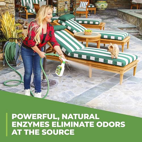 Simple Green Outdoor Odor Eliminator for Pets, Dogs, 1 gallon Refill - Ideal for Artificial Lawns & Patio, Milky White