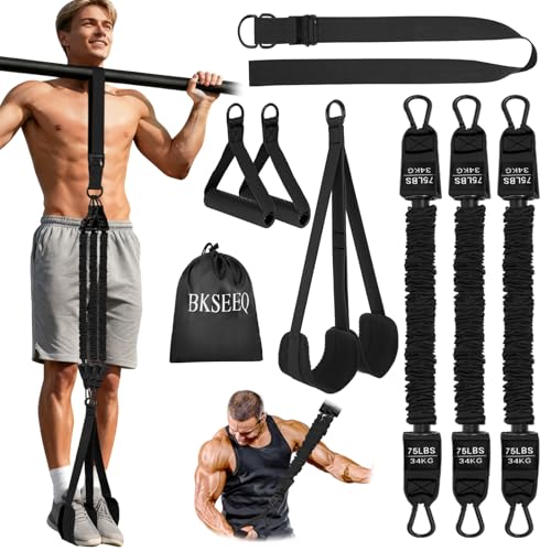 Two Foot Pull Up Assistance Bands,Heavy Duty Pull Up Workout Bands,Adjustable Weight/Size with Comfortable Fabric Feet/Kne...