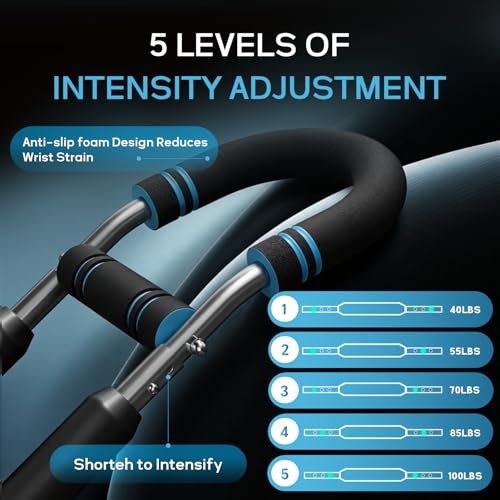 Twister arm Trainer, Adjustable Resistance (40-140 lbs) Chest Workout Equipment,Forearm Power Exercise bar , pectoralis sp...