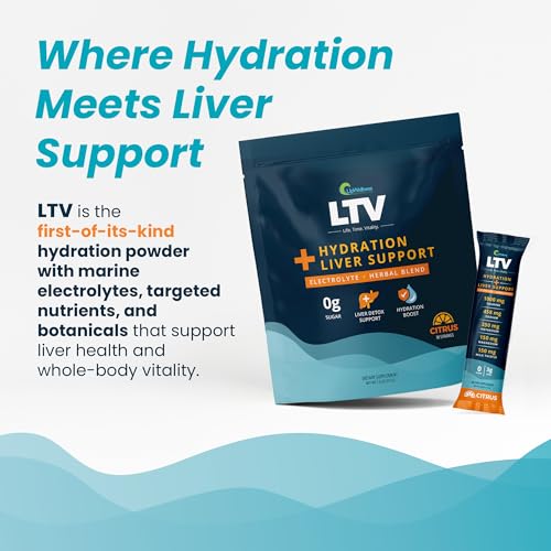 UpWellness LTV Liver Hydration Packets - Electrolytes Powder Packets for Instant Hydration - Physician-Formulated for Whol...