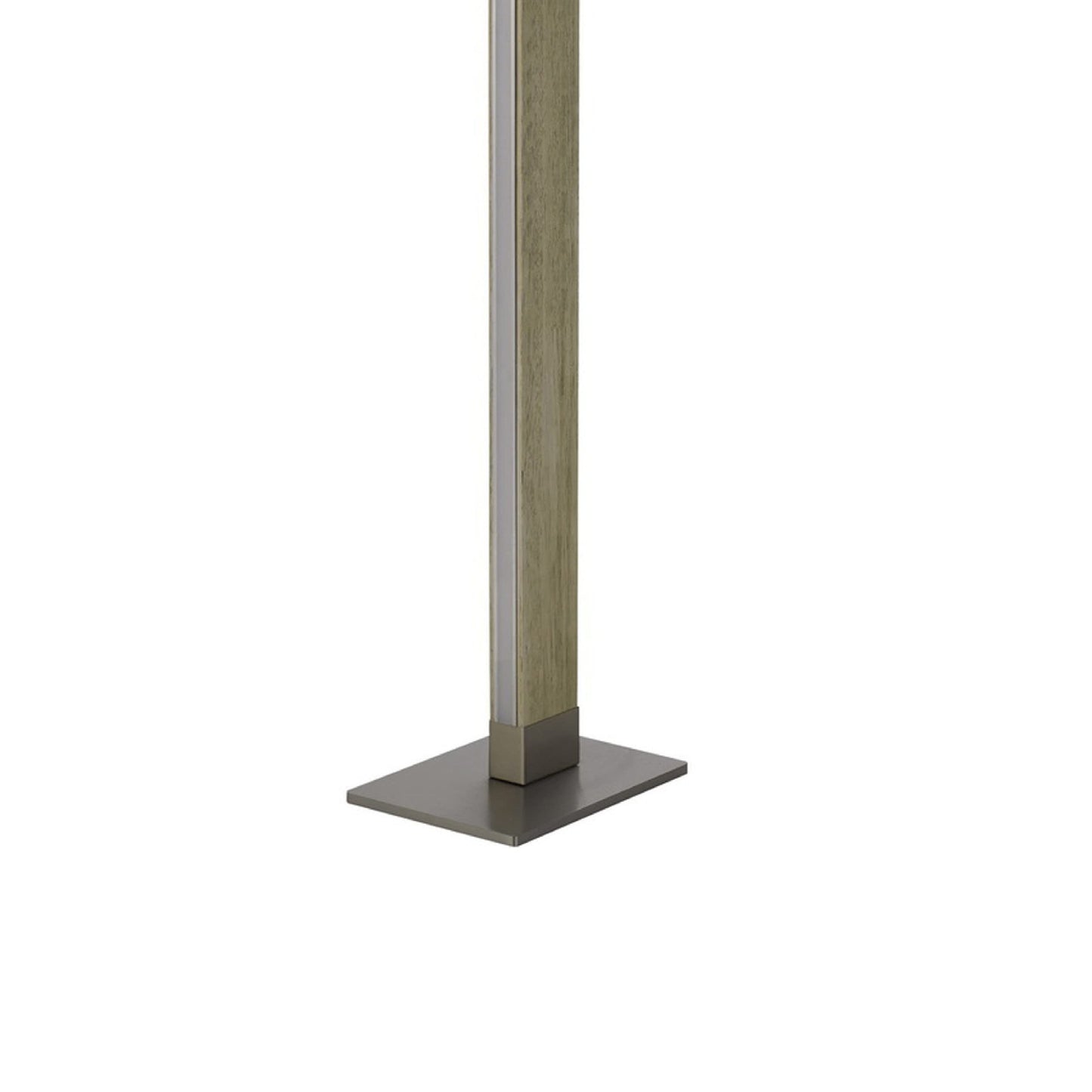 Benzara 61 Inch Wood Floor Lamp, Dimming LED Column, Brown, Model BM271958