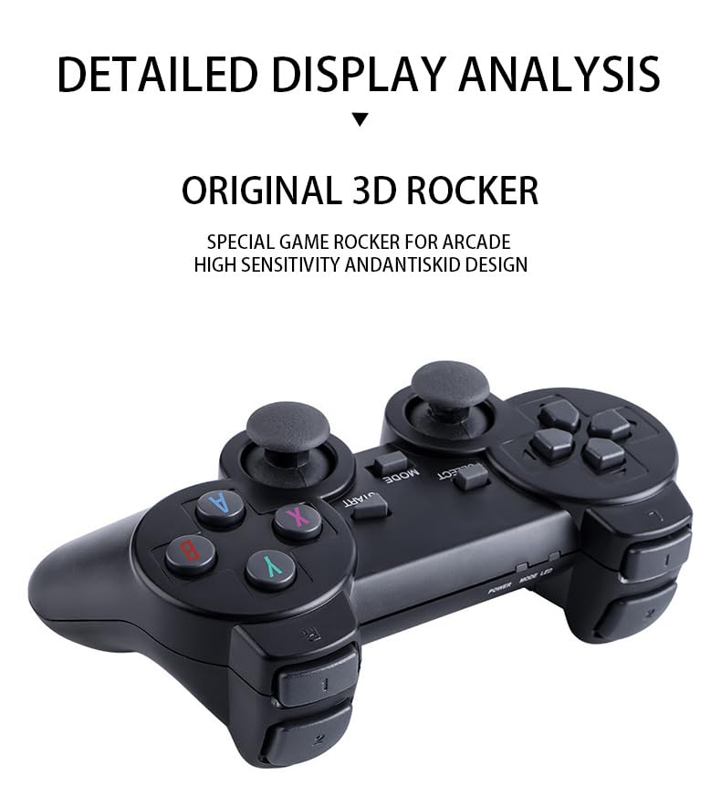 20000+ Games Retro Gaming Console,2025 Home Game Console Wireless Double Handle PSP Arcade Double TV Game Console Plug and Play Video Game Stick, HDMI Output TV(64G)