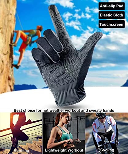 SUJAYU Full Finger Hiking & Cycling Gloves - Thin Gloves for Men & Women - UV Protection, Great for Adult Bikes, Driving &...