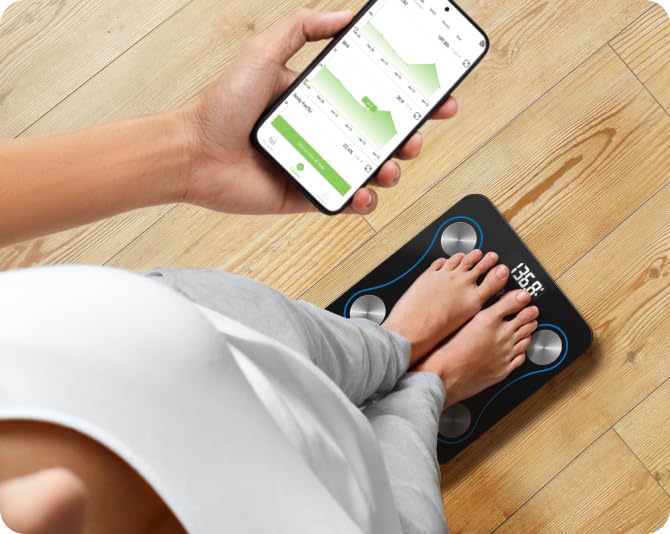 COUNTO Smart Scale- Digital Scale Measuring Body Parameters| Smart Bluetooth Body Fat Measurement Device, Body Composition...