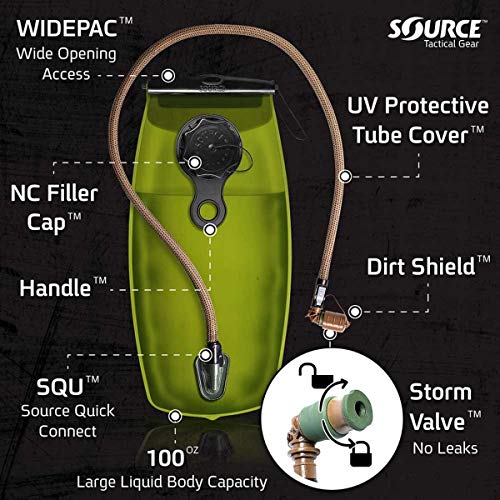 Source Wxp Storm Valve Black Hydration Reservoir System