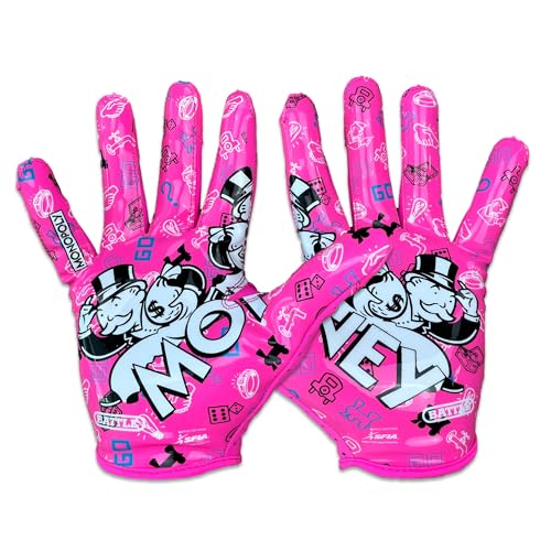 Battle Sports Doom Speed Football Gloves, Ultra Stick Grip, Precision Fit, Wide Receiver, Adult & Youth