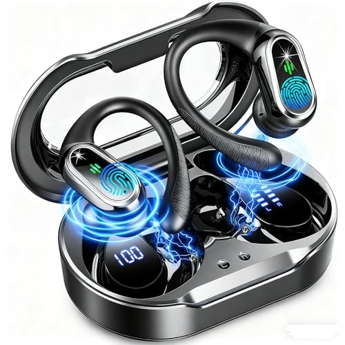Wireless Earbuds, 2026 Bluetooth 5.4 Headphones Sport, 50Hrs HiFi Stereo Deep Bass Over-Ear buds with ENC Noise Cancelling...