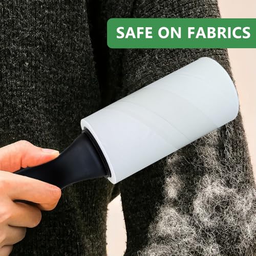 Lint Rollers for Pet Hair Extra Sticky, 600 Sheets Value Set Lint Roller with 2 Upgraded Handles, 6 Rollers Portable Pet L...